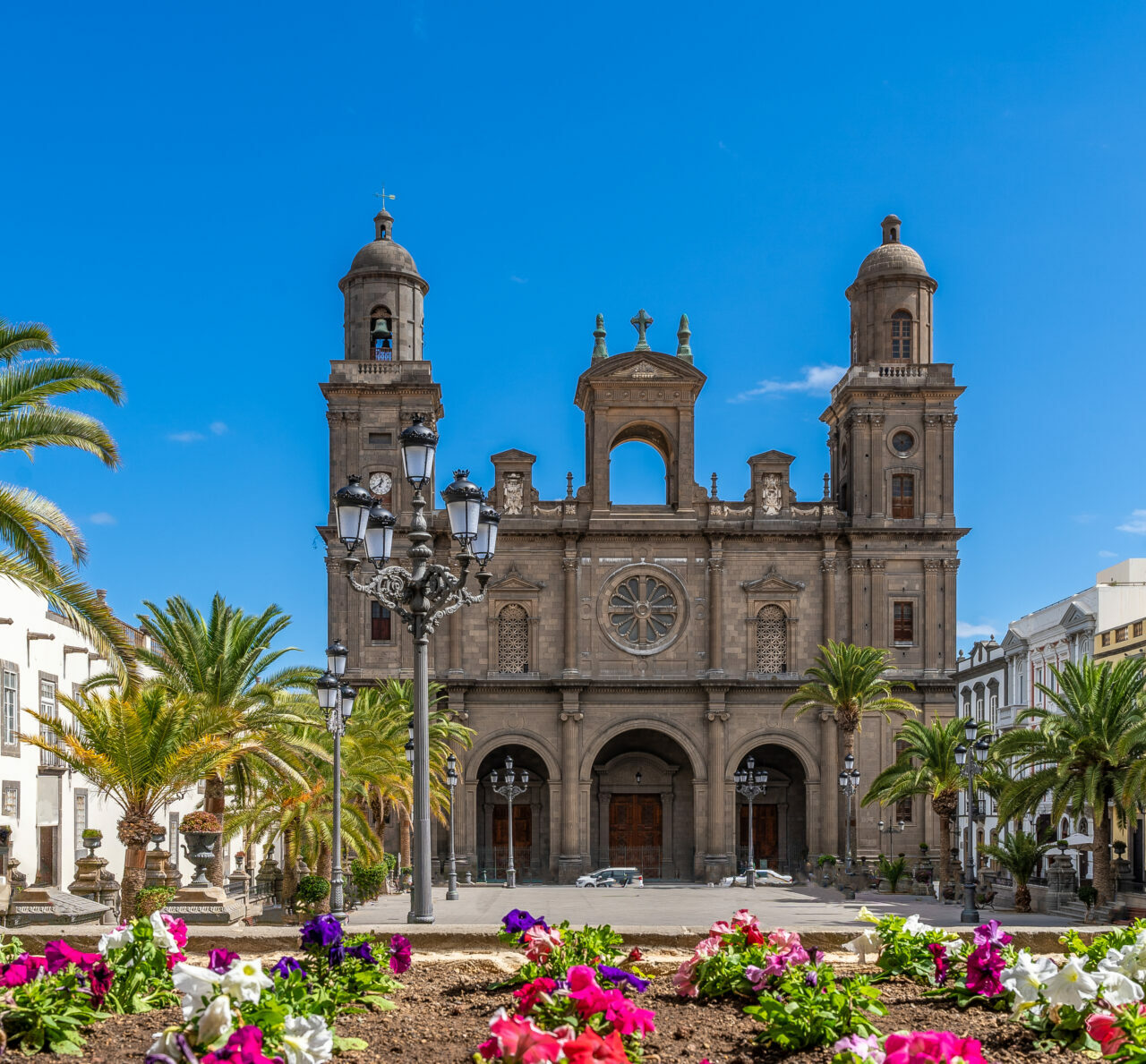 Landscape with Cathedral Santa Ana Vegueta in Las Palmas, Gran C